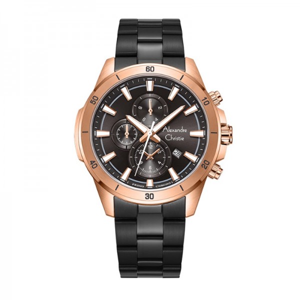 Alexandre Christie AC 6668 Rosegold Black MCBBRBA